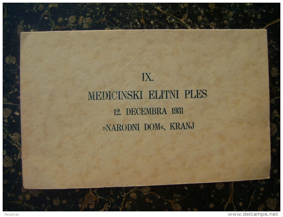 Kranj-,,Narodni Dom,,-9 Medicinski Elitni Ples-172x108mm-1931   (3134) - Slowenien