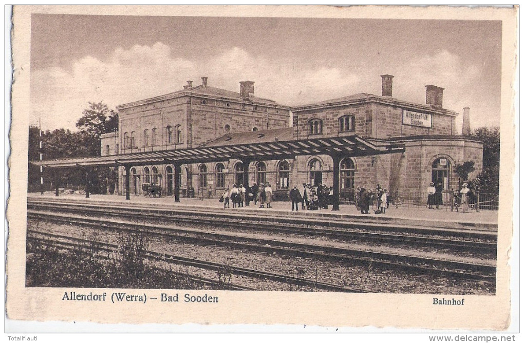 ALLENDORF An Der Werra BAD SOODEN Bahnhof Gleisseite Belebt 2.8.1926 Gelaufen - Bad Sooden-Allendorf