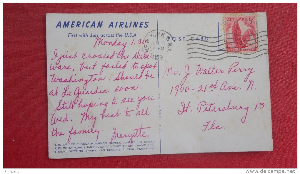 American Airlines  1959 Cancel ----ref 1895 - 1946-....: Ere Moderne