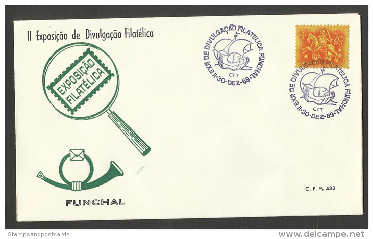 Portugal Cachet Commémoratif  Expo Philatelique 1970 Miranda Do Douro Event Postmark Philatelic Expo - Postal Logo & Postmarks