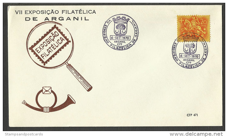 Portugal Cachet Commémoratif  Expo Philatelique 1970 Arganil Event Postmark Philatelic Expo - Postal Logo & Postmarks