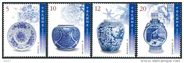 TAIWAN 2014 - Trésors De L'ancienne Art Chinoise, Porcelaines - 4 Val  Neuf // Mnh - Neufs