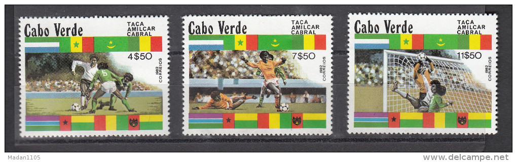 CAPE VERDE, 1982, Football Championship, Set 3 V, MNH, (**) - Cape Verde