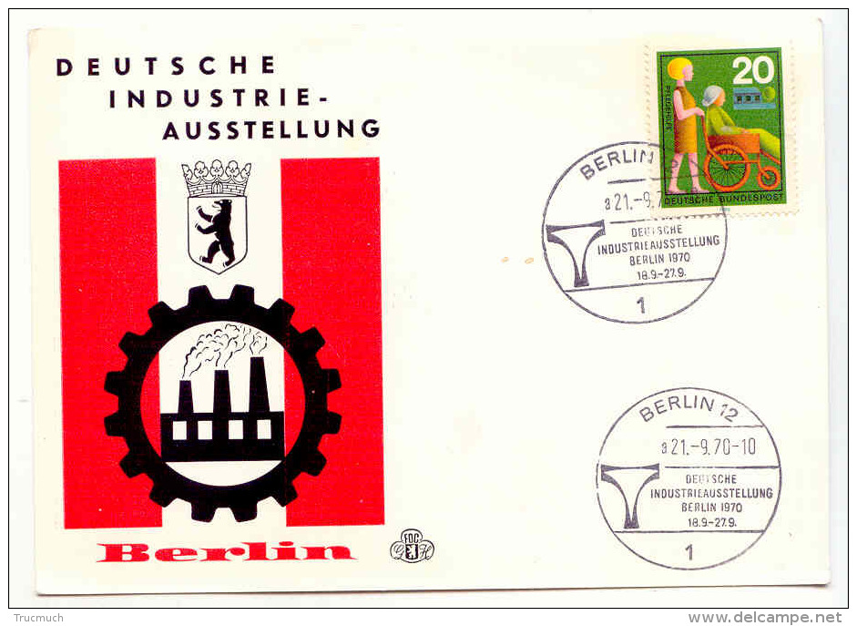ALLEMAGNE - Carte Maximum - 1970 - Industrie-Ausstellung - BERLIN - Andere & Zonder Classificatie