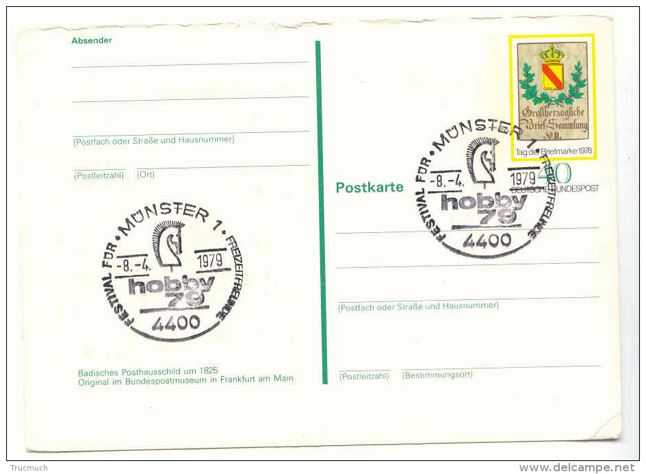 ALLEMAGNE - Carte Maximum - 1978 - MUNSTER - Hobby 79 - 08.04.1979 - Andere & Zonder Classificatie