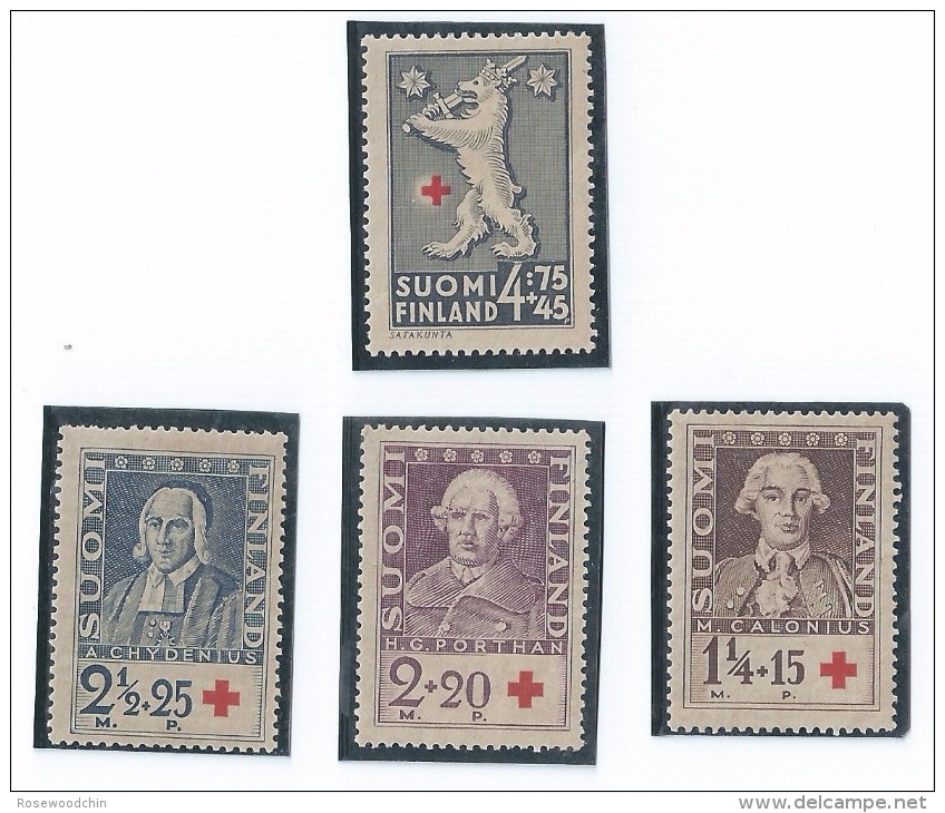 Lot Of 4 Pcs Suomi Finland 1932-40 Red Cross MNH Unused Stamp (S-137) - Neufs