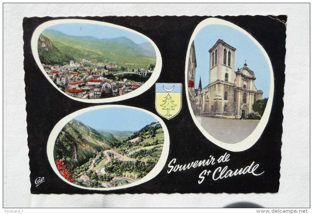 France St Claude Jura Vue Generale Multi Views Stamp 1963    A 38 - Saint Claude