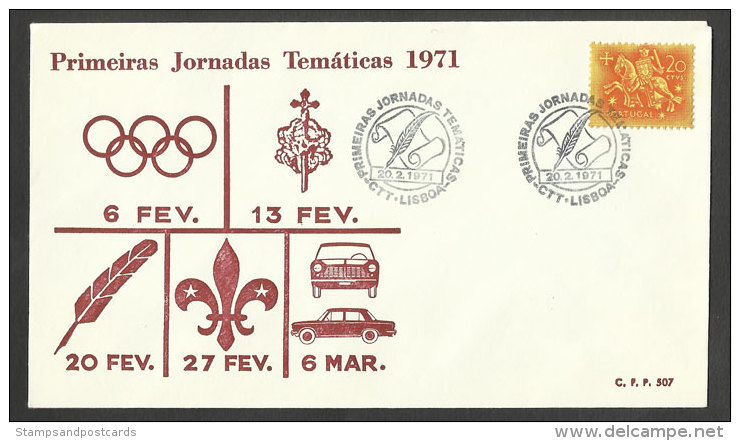 Portugal Cachet Commémoratif  Expo Philatelique Lisbonne 1971 Event Postmark Philatelic Expo Lisbon - Flammes & Oblitérations