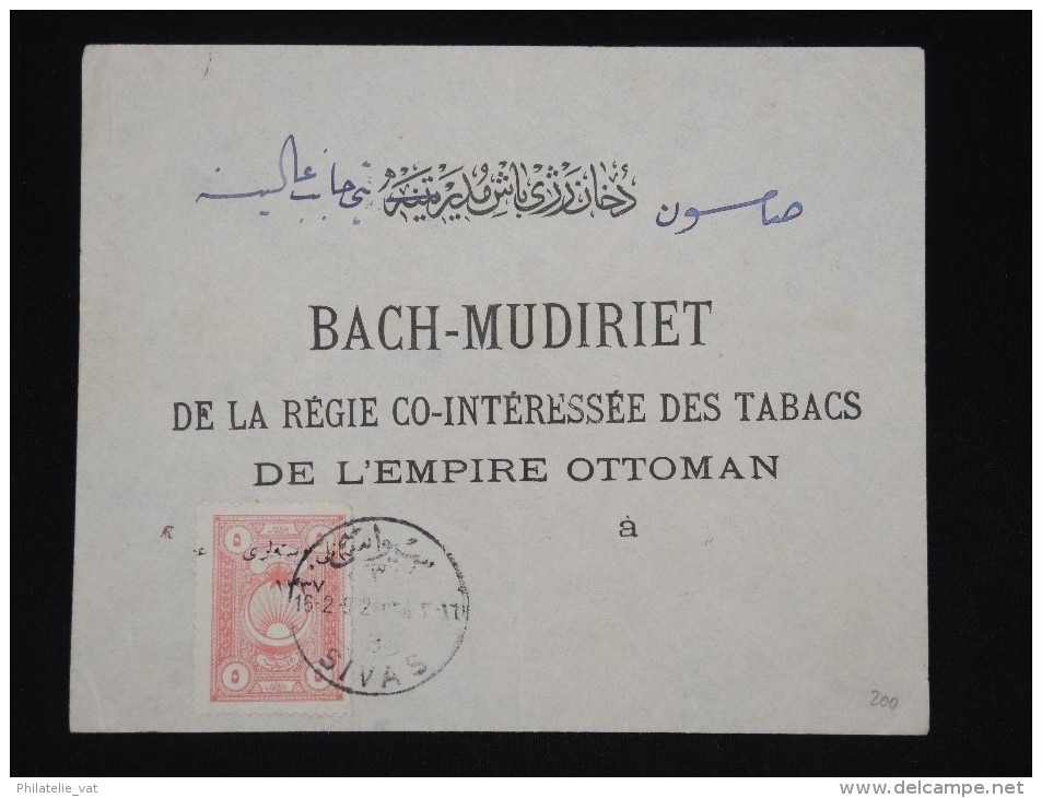 TURQUIE -ANATOLIE - Enveloppe De Sivas Pour La Régie Des Tabac - Aff. Plaisant - à Voir - Lot P8560 - 1920-21 Anatolie