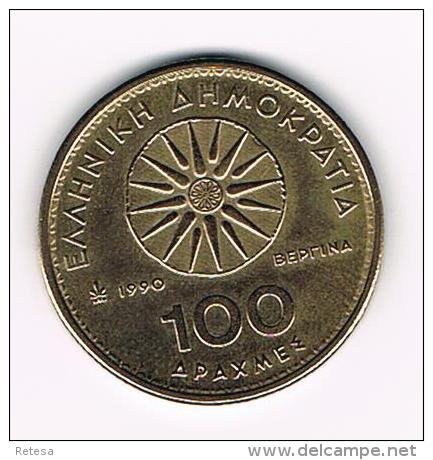 ***  GRIEKENLAND  100 DRACHMES  1990 - Grèce