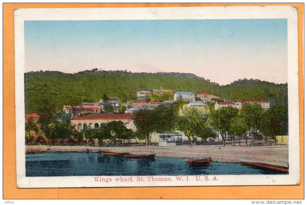 KIngs Wharf St Thomas VI Of USA 1910 Postard - Jungferninseln, Amerik.