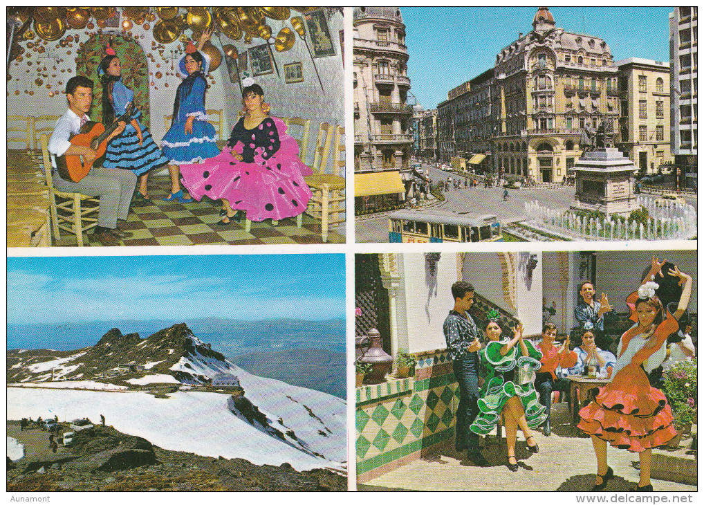 España--Granada--Vista De Sierra Nevada--Tipos Gitanos - Vestuarios