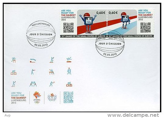 Luxembourg 2013 FDC Sport, Games Of The Small States Of Europe - FDC