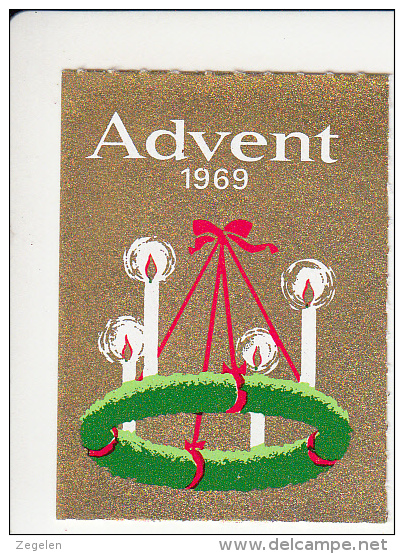 Denemarken Kerstvignet Cat AFA Julemaerker Norden Advent-Dansk Jaar 1969**  Cat 5.00 DKK - Local Post Stamps