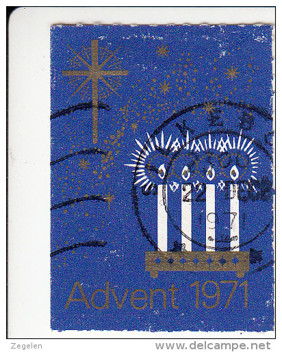 Denemarken Kerstvignet Cat AFA Julemaerker Norden Advent-Dansk Jaar 1971 Gestempeld  Cat 3.00 DKK - Local Post Stamps