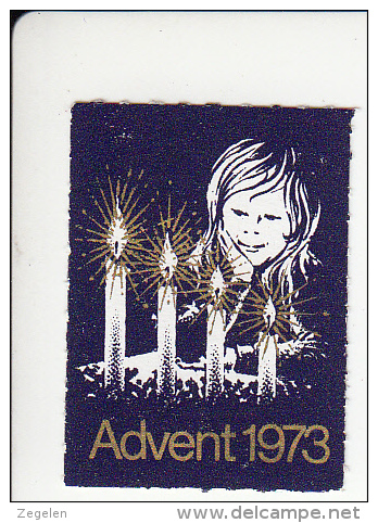 Denemarken Kerstvignet Cat AFA Julemaerker Norden Advent-Dansk Jaar 1973 Cat 3.00 DKK - Emisiones Locales