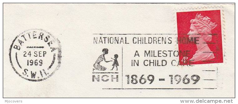 1969 Battersea GB COVER Illus SLOGAN Pmk NATIONAL CHILDRENS HOME MILESTONE IN CHID CARE  Stamps - Covers & Documents