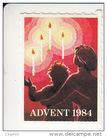 Denemarken Kerstvignet Cat AFA Julemaerker Norden Advent-Dansk Jaar 1984 Cat 3.00 DKK - Local Post Stamps