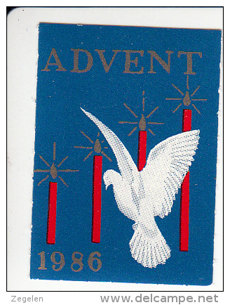 Denemarken Kerstvignet Cat AFA Julemaerker Norden Advent-Dansk Jaar 1986 Cat 3.00 DKK - Local Post Stamps