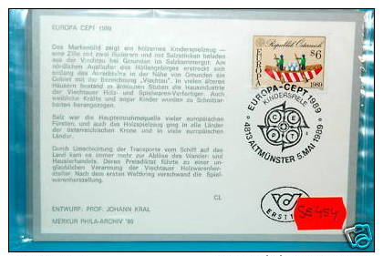 SE454 Europa 89 Kinder-Spielzeug-Schiff, Altmünster - FDC