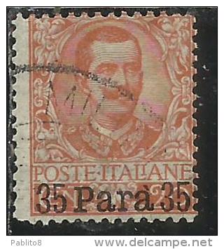 LEVANTE ALBANIA 1902 SOPRASTAMPATO D´ITALIA ITALY OVERPRINTED 35 PARA SU 20 CENT. USATO USED OBLITERE' - Albanie