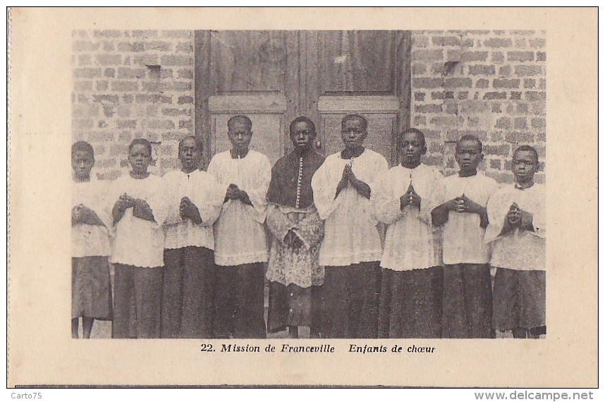 Afrique - Gabon - Franceville -  Mission Religion -  Groupe D'Enfants De Choeur - Gabon