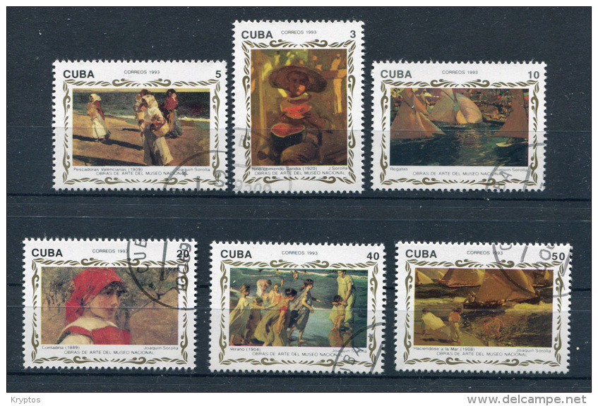 Cuba 1993 - Paintings - Complete Set 6 Stamps - Usati