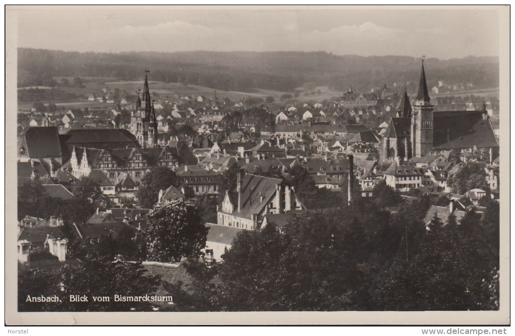 D-91522 Ansbach - Blick Vom Bismarcksturm - Nice Stamp - Ansbach