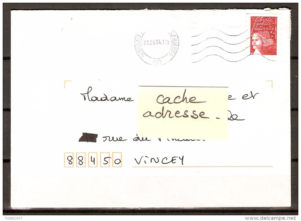 2004   -   Enveloppe  Du  Bureau Postal Interarmées 660 à MOSTAR En BOSNIE. /  Devenus Rares !!! - Cartas & Documentos