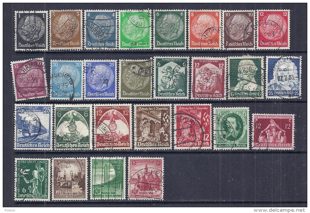 Allemagne 27 TP Entre YT 483 Et 610 Oblitérés (voir Description). - Used Stamps