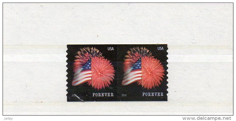 ETATS-UNIS      Forever  2 Timbres Se Tenant    2014     Scott: 4854   Dentelés 9 1/2   Neufs - Unused Stamps