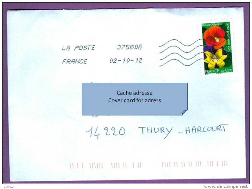 Enveloppe FRANCE: Fleur Pensée / Affection - Covers & Documents