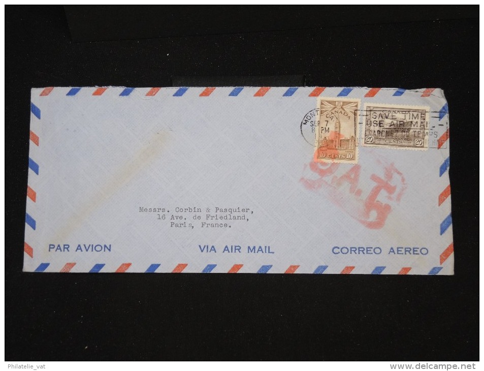 CANADA - Enveloppe De Montreal Pour Paris En 1945 - à Voir - Lot P8614 - Cartas & Documentos