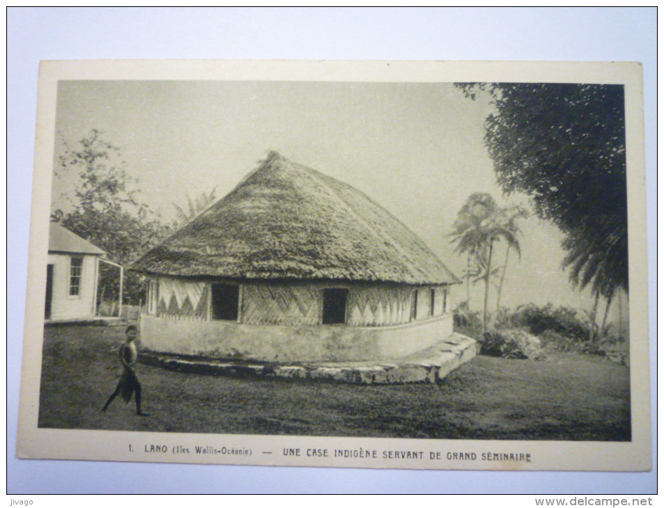 LANO  (Iles  Wallis-Océanie)  :  Une Case Indigène Servant De  GRAND  SEMINAIRE    - Wallis And Futuna