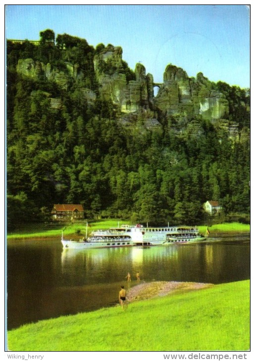 Bastei - Bastei Mit Luxus Motorschiff Ernst Thälmann - Bastei (sächs. Schweiz)