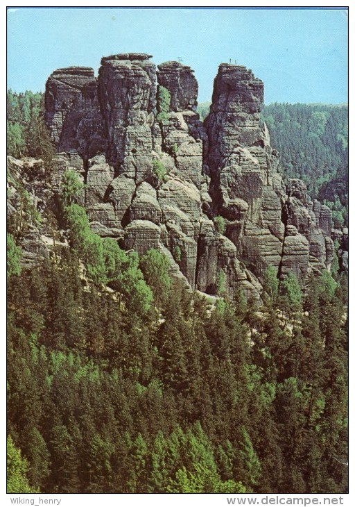 Bastei - Blick Von Der Basteibrücke Zur Kleinen Gans - Bastei (sächs. Schweiz)