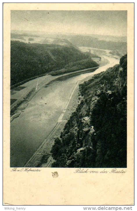 Bastei - S/w Blick Von Der Bastei 1 - Bastei (sächs. Schweiz)