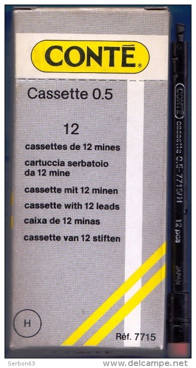 1 CASSETTE DE 12 MINES 0.5mm CONTE REF. 7715 ANNEES 1990/1995 ? FERMETURE MAGASIN LIBRAIRIE PAPETERIE SCOLAIRE - Stylos