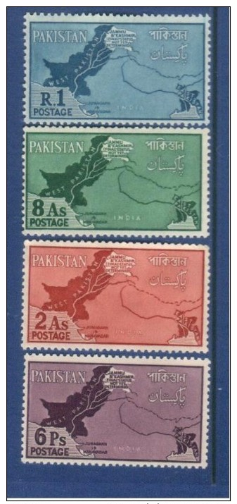 Pakistan 1960 Jammu & Kashmir Definitive. MNH . Set  Of 4 - Pakistan