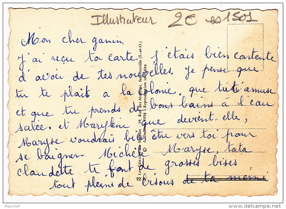 Carte Illustrée Par Dubout - Le Conducteur Du Train Est Descendu Du Train Pour Pisser, Les Voyageurs S'impatientent - Dubout