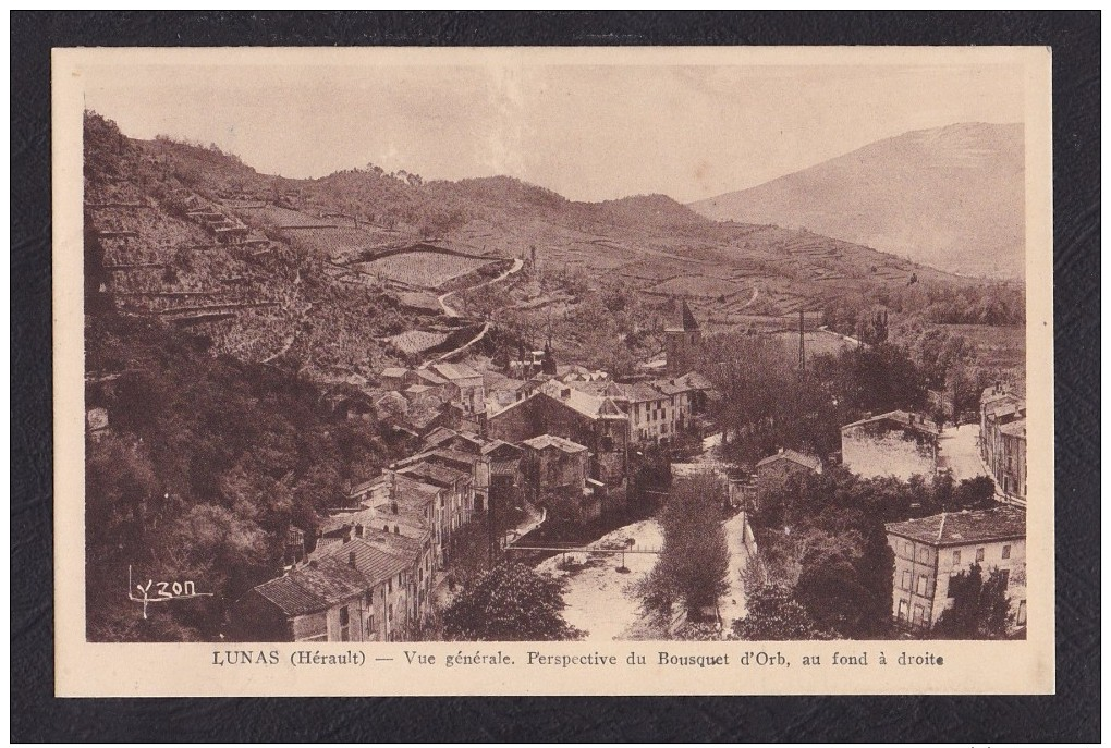 34 - LUNAS - Vue Générale Perspective Du Bousquet D'Orb, Au Fond à Droite - Autres & Non Classés