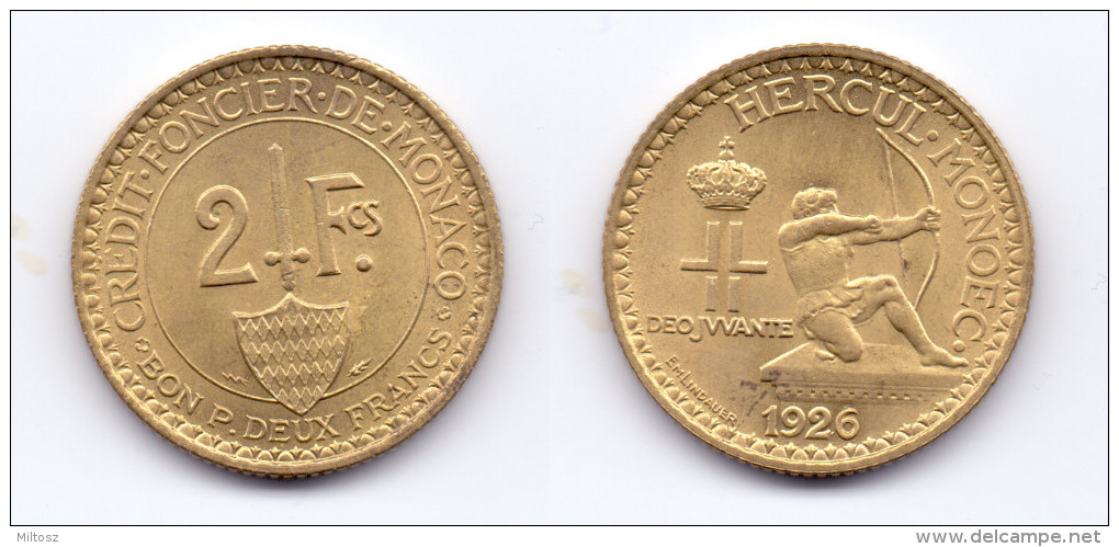 Monaco 2 Francs 1926 - 1922-1949 Louis II