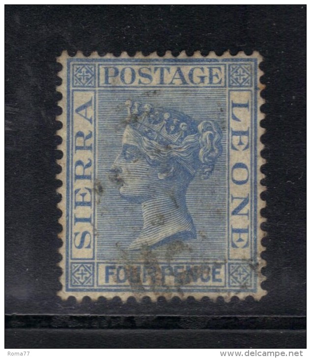 W321 - SIERRA LEONE 1876 , 4 Penny Dent 14 Fil CC : Yvert N 15 - Trinidad Y Tobago