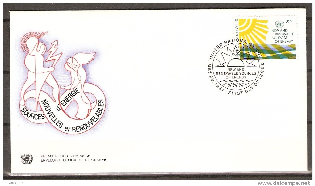 FDC 1981.   Nations-Unies /  ONU  Genève.   Nouvelles  Energies  Renouvelables. - Lettres & Documents