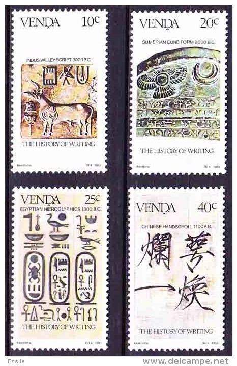 Venda - 1983 - History Of Writing - Complete Set - Archäologie