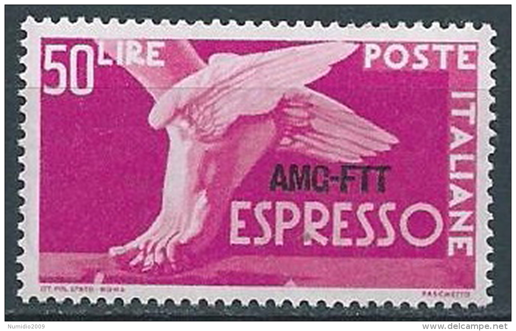 1952 TRIESTE A ESPRESSO 50 LIRE MNH ** - VA30-4 - Eilsendung (Eilpost)