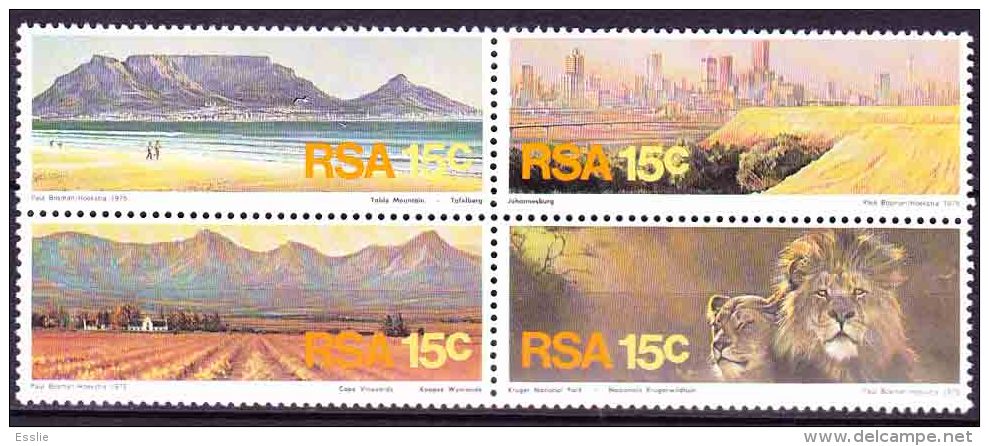 South Africa - 1975 - Tourist Publicity - Setenant Block Of 4 - Complete Set - Pétanque