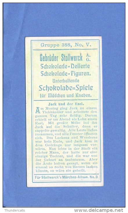 CHROMO STOLLWERCK FAIRY TALE MARCHEN FABLE SPROOKJE GRUPPE 388 NO 5 - Stollwerck