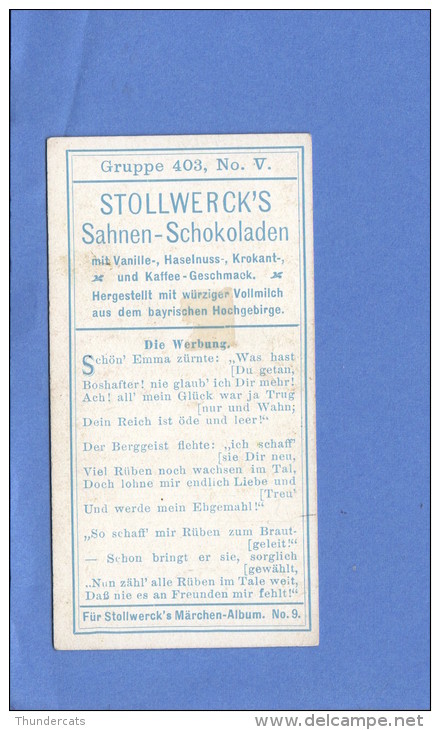 CHROMO STOLLWERCK FAIRY TALE MARCHEN FABLE SPROOKJE GRUPPE 403 NO 5 - Stollwerck