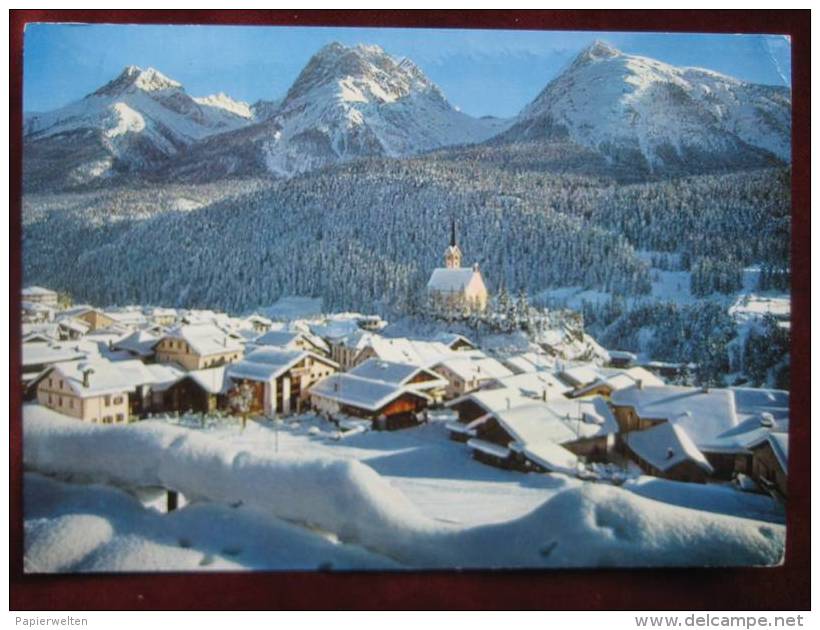 Scuol / Schuls (GR) - Panorama Winter Bahnpost - Scuol